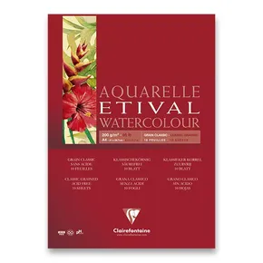 Clairefontaine Etival Classic Grain A4 Aquarellblock, 10 Blätter, 200 g